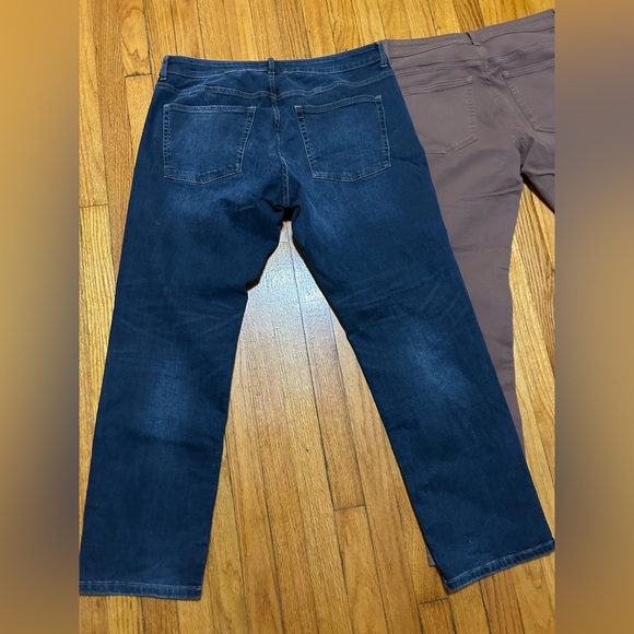 Warp + Weft ORD Straight/AMS Slim Jeans Mens 36x32 Dark Wash Blue/Brown Denim - Picture 10 of 11